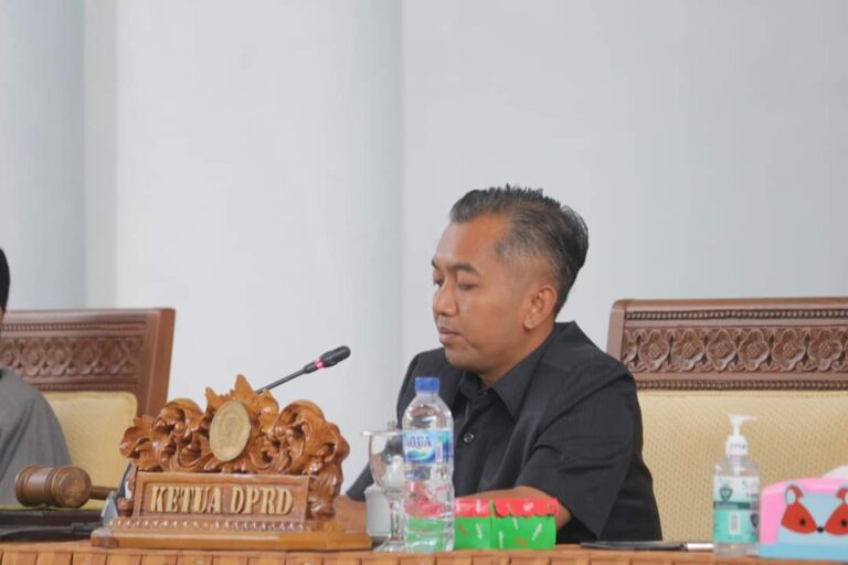PENJELASAN : Ketua DPRD Seruyan, Zuli Eko Prasetyo saat memberikan penjelasan,belum lama ini.
