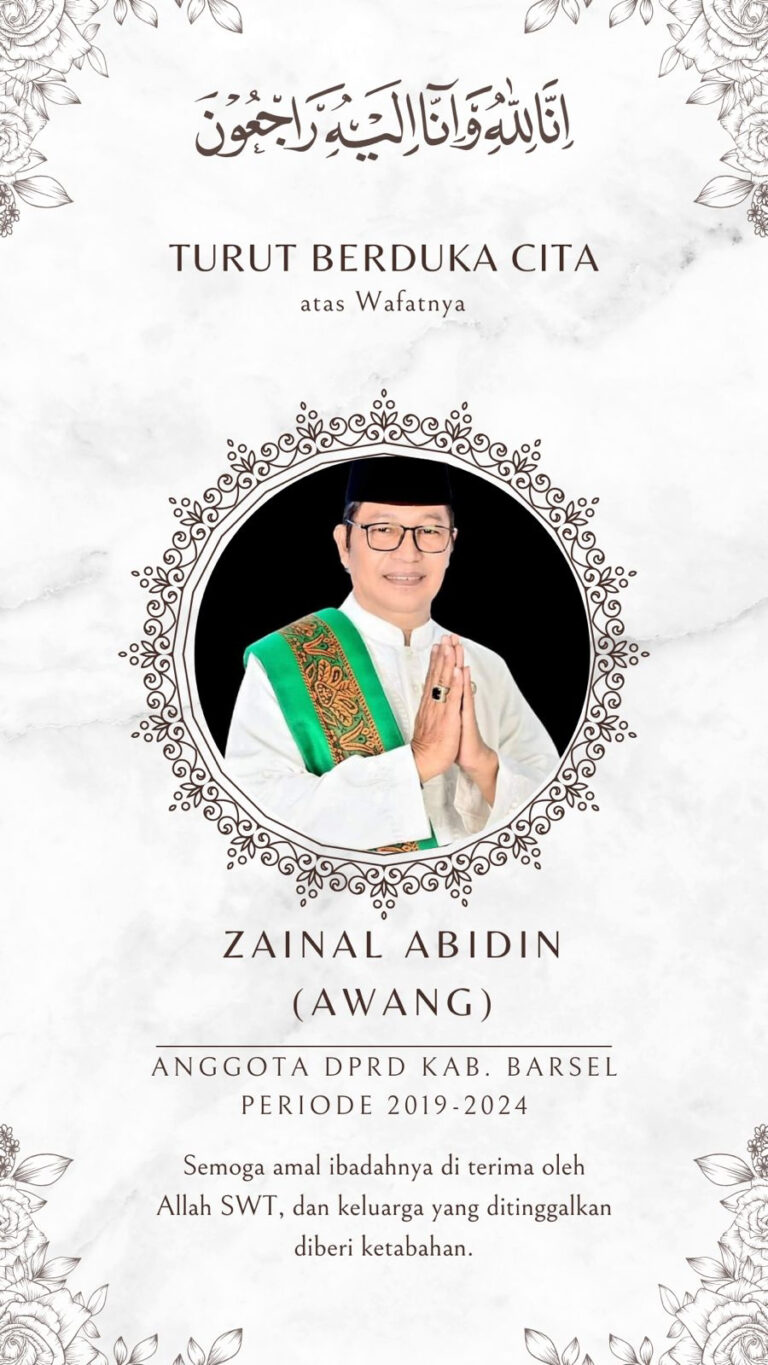 DPRD Barsel Berduka, Legislator Zainal Abidin Tutup Usia