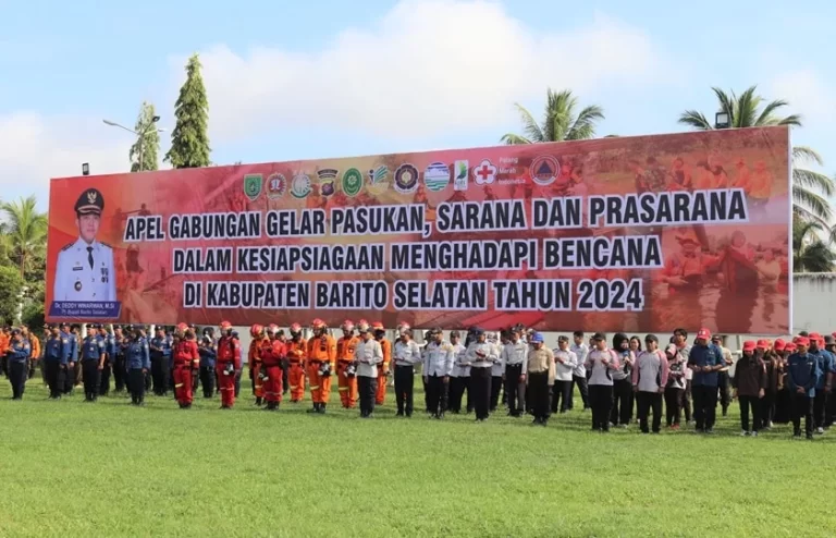 Kesiapsiagaan Bencana: Apel Gabungan di Kabupaten Barsel