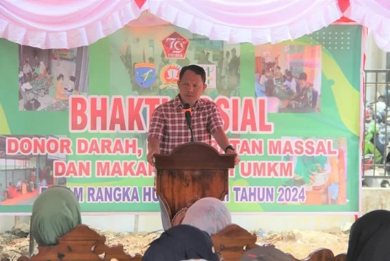 Pj Bupati Barito Selatan Apresiasi Bakti Sosial HUT TNI ke-79