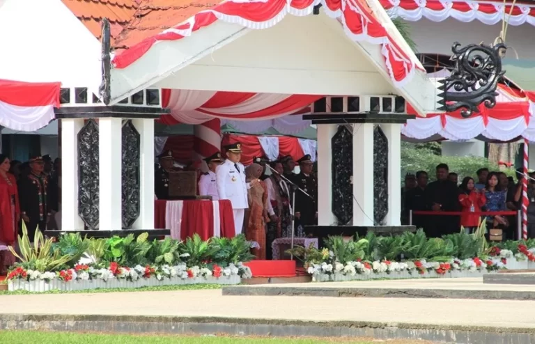 Upacara Pengibaran Bendera HUT ke-79 Kemerdekaan RI di Barsel
