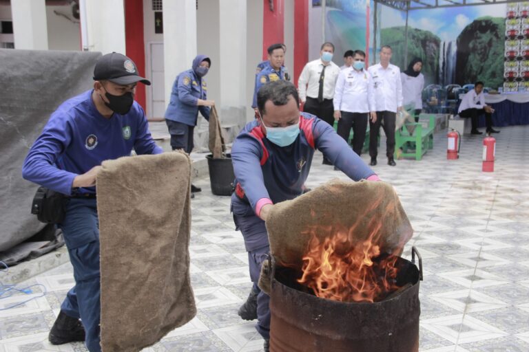 Antisipasi Bahaya, Lapas Sampit Gelar Simulasi Penyelamatan Kebakaran Dapur