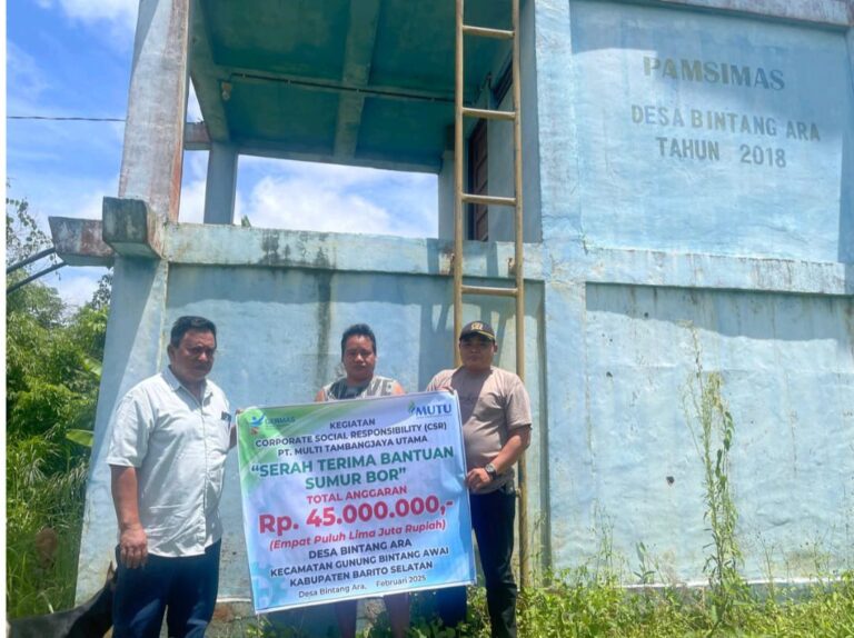 PT MUTU Bangun Sumur Bor, untuk Warga Bintang Ara