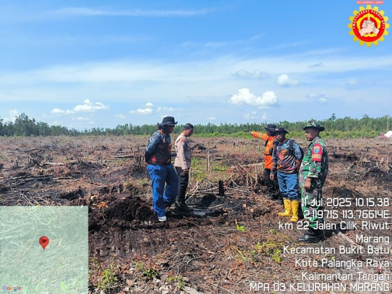 Bhabinkamtibmas dan MPA Kereng Bangkirai Gencarkan Patroli Cegah Karhutla