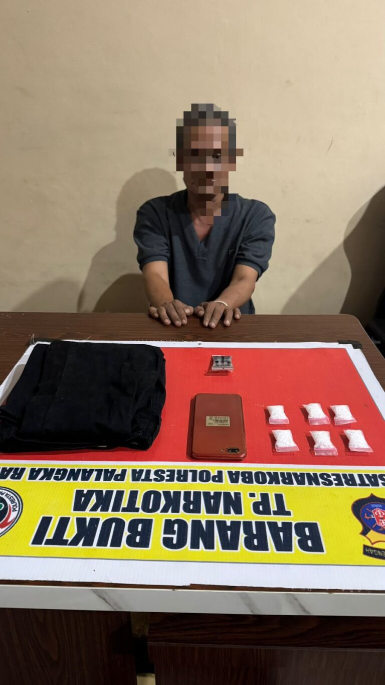 Pengedar Sabu Dibekuk, Satresnarkoba Polresta Palangka Raya Amankan 26,9 Gram