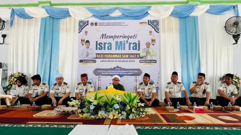 Suasana Penuh Hikmah, Lapas Palangka Raya Peringati Isra Mi’raj 1447 H