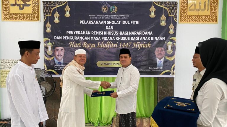 271 Warga Binaan Lapas Palangka Raya Terima Remisi Idulfitri