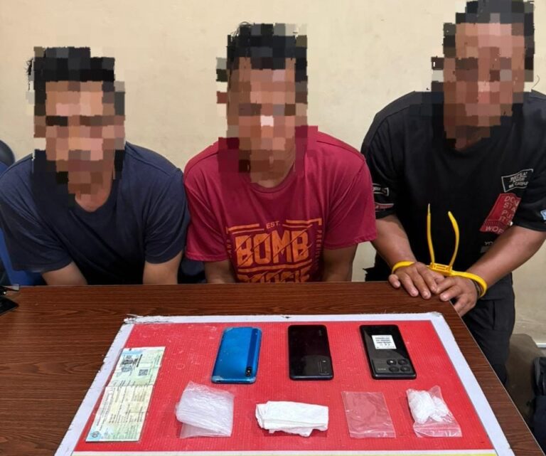 25,8 Gram Sabu Digagalkan, Tiga Pria Diciduk di Taman Mahir Mahar